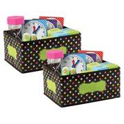 Teacher Created Resources Chalkboard Brights Small Storage Bin, 8in x 11in x 5in, PK2 TCR20764